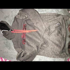 ADIDAS orange/grey HOODIE.